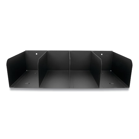 Controltek Trays, 4 Compartments, 16 x 8 x 4, Black 500070